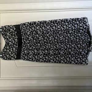 Black and white floral dress